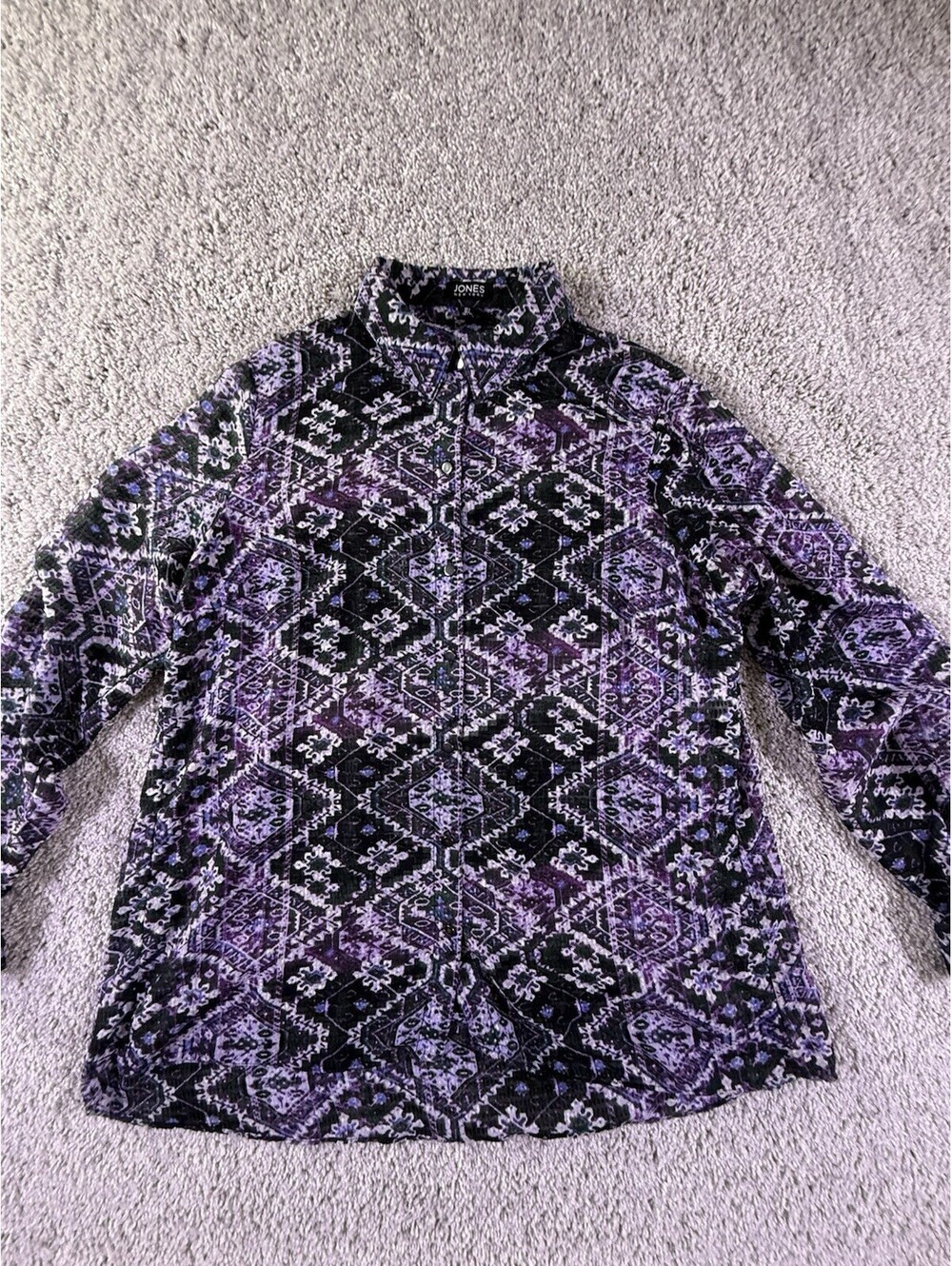 Jones New York Tops Womens Medium Blouse Flowy Boho Long Sleeve L